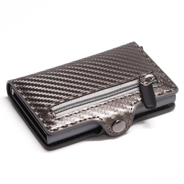 Ion Carbon Fiber Wallet Men Slim Wallet Anti-theft Card Case