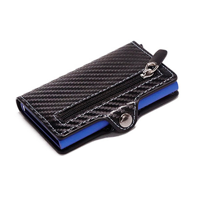 Ion Carbon Fiber Wallet Men Slim Wallet Anti-theft Card Case