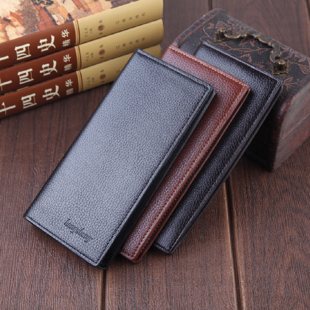 Men's Wallet Men Multi-card Lychee Pattern