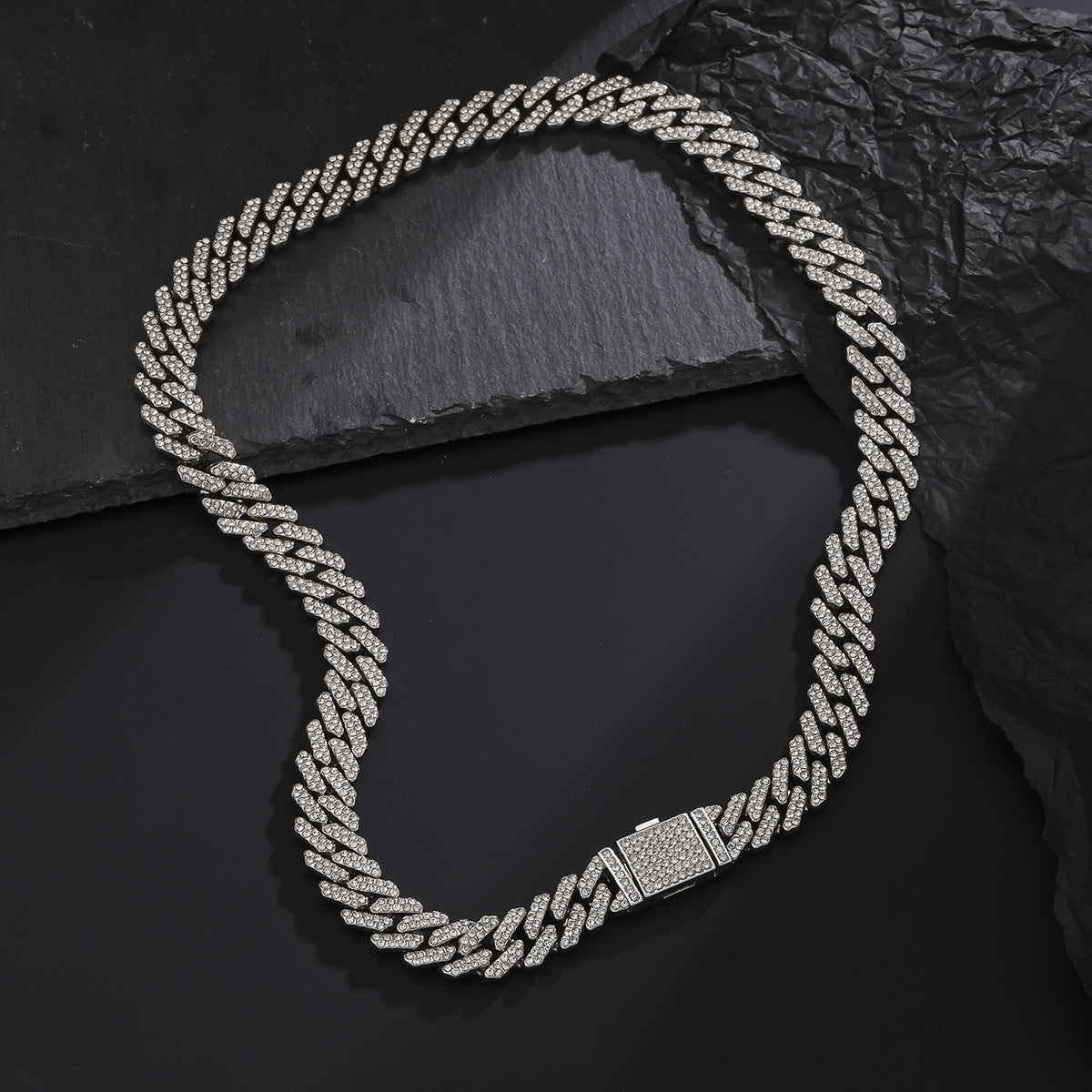 Diamond-shaped Cuban Men's Necklace