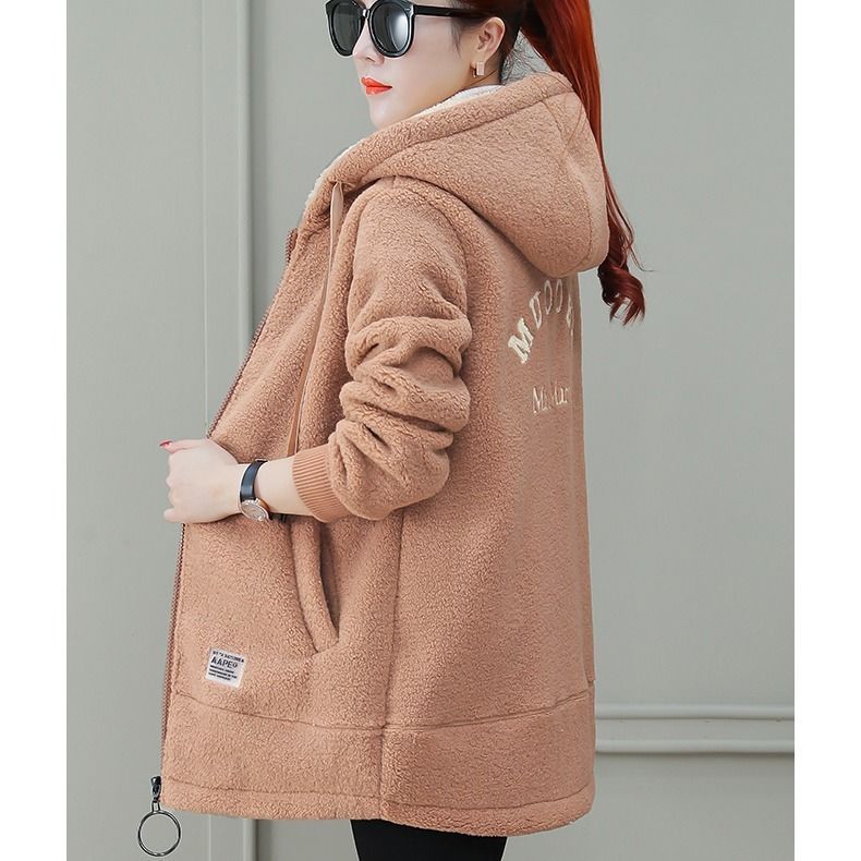 Autumn Winter Coat Cardigan Winter Faux Lamb Fur Coat