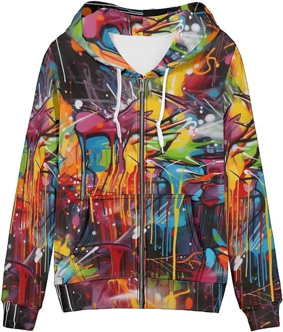 New Men's And Women's Hoodies 3D Painted Printed Zipper Shirt Top